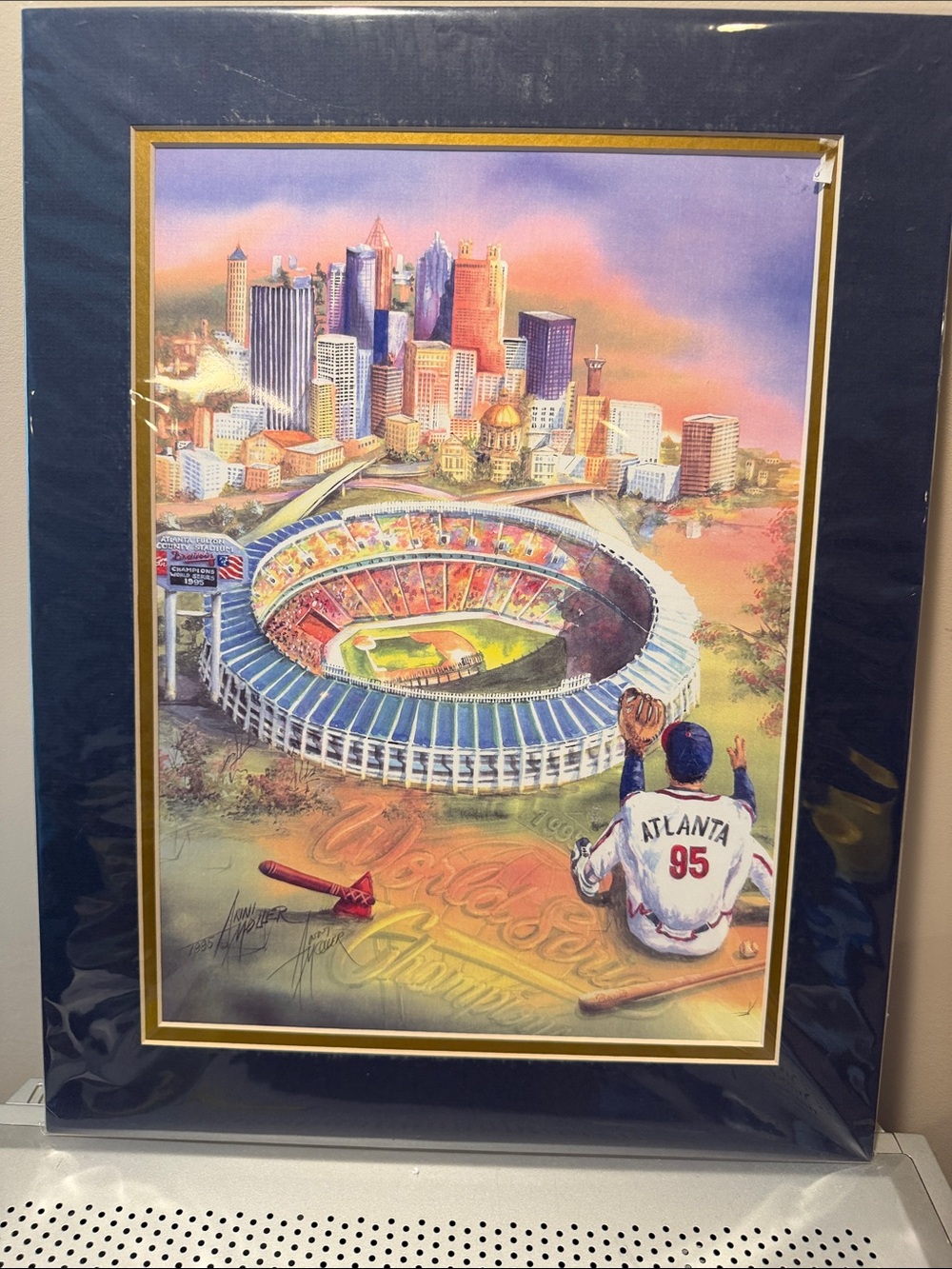 Atlanta Braves Turner Field Baseball Stadium Framed Art Print 14 x 18